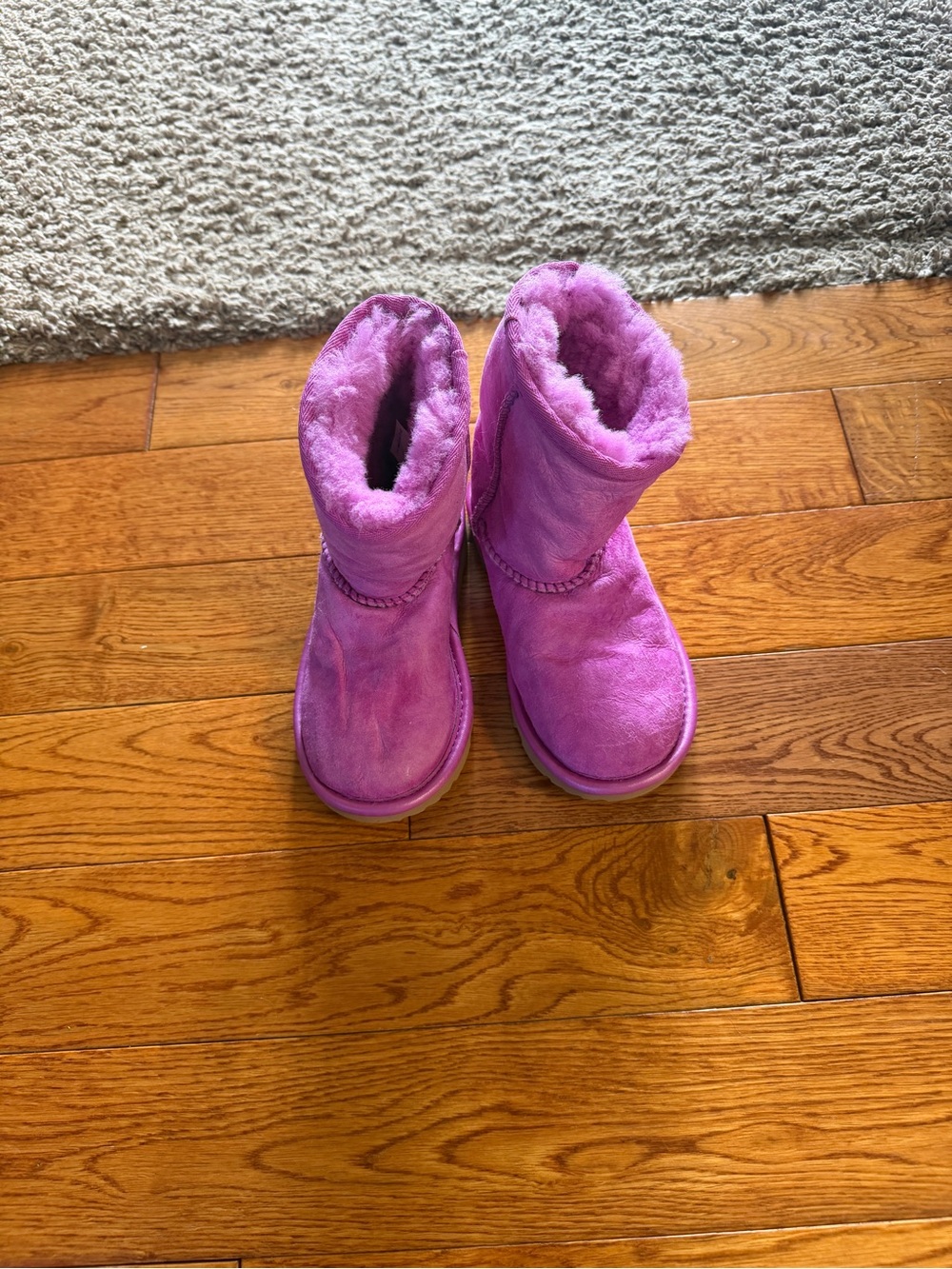 UGG Kids Pink Suede Classic Short Boot